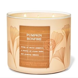 Pumpkin Bonfire B&BW 3 Wick Candle